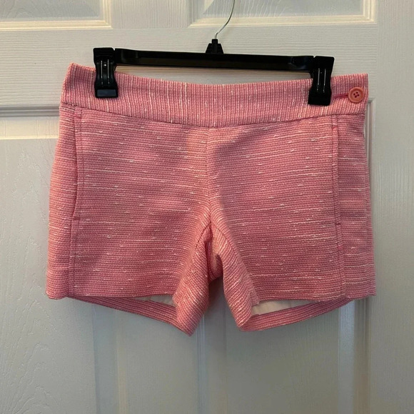 ! Lilly Pulitzer Sloane Pink Tweed Low Rise Side Zip Shorts Women's Size 00 - Picture 2 of 6
